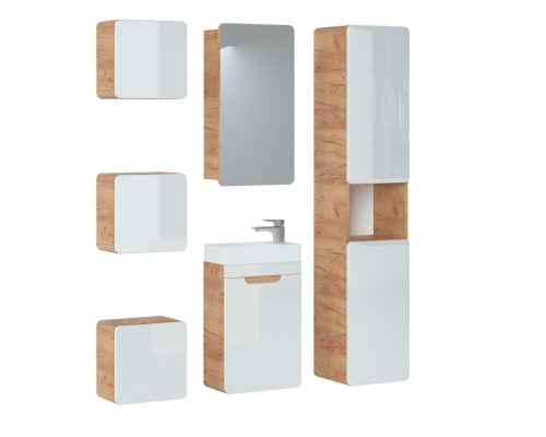 Ontwerp badkamermeubels Bad 6-delige set set kast wastafel