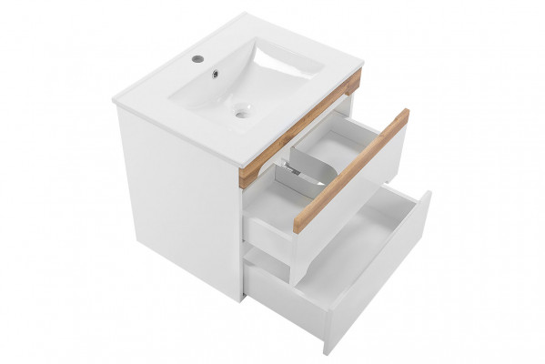 Wastafel, wastafel, onderkast, keramische kom, badkamer.