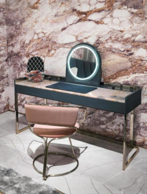 Slaapkamermeubels Kaptafel Designer make-up stoel Luxe houten meubels