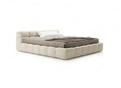 Wit beige bed slaapkamer bedden tweepersoonsbedden slaapbedden textiel