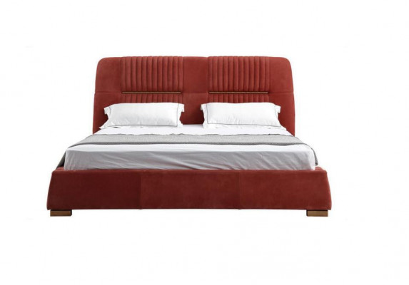 Ontwerp Rood Tweepersoonsbed Bedframes Bedden Houten bedden Textiel Slaapkamer Bed
