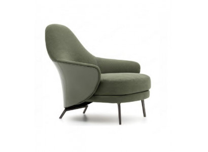 Luxe fauteuil gestoffeerde fauteuil chaise longue woonkamer eetkamer Groen