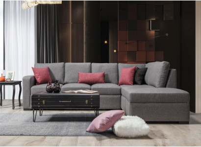 Woonkamer gestoffeerde meubels Luxe hoekbank L-vorm Modern design Bank Bank