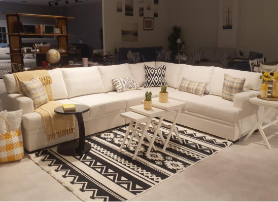 Hoekbank L-vormig Modern Bank Bank Woonkamer Bekleding Meubels Luxe