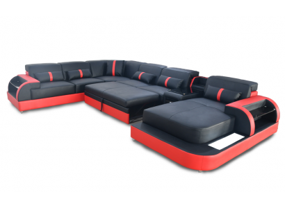 Multifunctionele bank bank woonlandschap banken gestoffeerd banken LED bed-functie