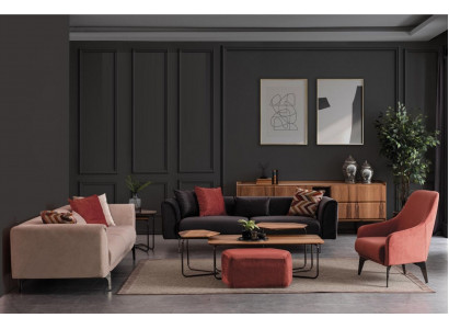 Moderne zitgroep luxe sofa's driezitter fauteuil 3+3+1 set woonkamer