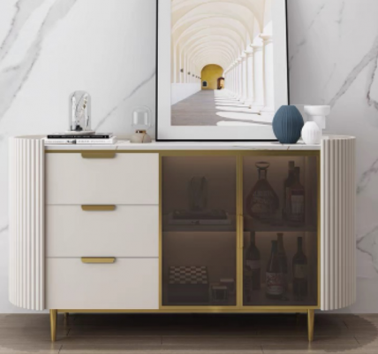 Ontwerper dressoir buffet kast woonkamer rek roestvrij staal luxe boord
