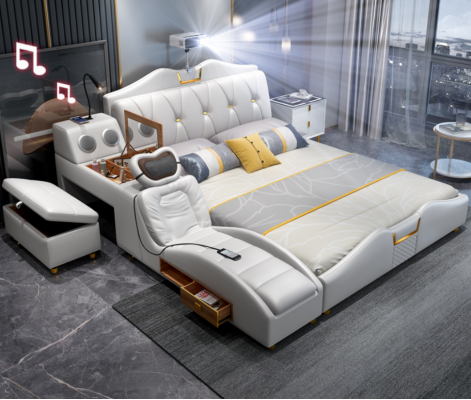 Multifunctioneel bed luxe design bedden dubbel rek 180x200cm nieuw