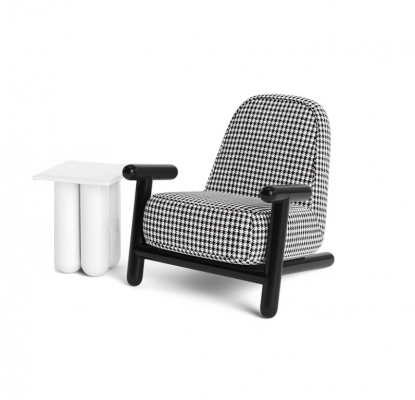 Fauteuil Desig Bank 1-Zits Relax Textiel Lounge Luxe Bekleding Club Nieuw