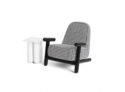 Fauteuil Desig Bank 1-Zits Relax Textiel Lounge Luxe Bekleding Club Nieuw