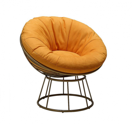 Fauteuil Club Lounge Designer gestoffeerd 1-zits Relaxfauteuil Oranje