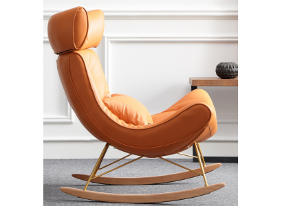 Design Bank Fauteuil Bankstel Bekleding Luxe Kunstleer 1-zits Nieuw Oranje