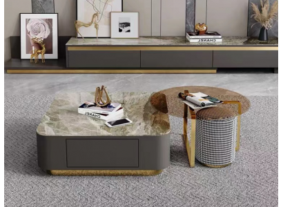 Woonkamer meubels luxe grijs salontafel design tafel koffietafels nieuw
