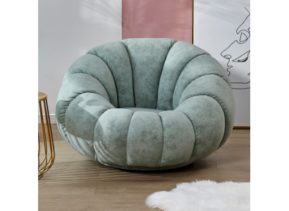 Designer Fauteuil 1-zits Grijs Stof Luxe Loungesofa Nieuw