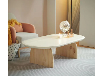 Salontafel Tafel Bijzettafel Woonkamer Hout Modern Luxe Beige Nieuw