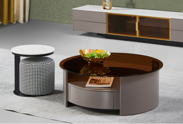 Grijze salontafel tafel bijzettafel koffietafel luxe design modern