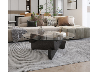 Salontafel Design Meubels Luxe Nieuw zwart Modern Woonkamer Hout Glas