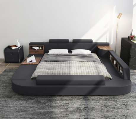 Bedden Moderne Hotel Multifunctioneel Tweepersoons Luxe Design Bed Bekleding