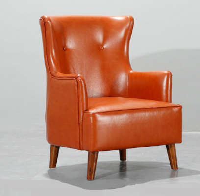 Oranje fauteuil eenzitter woonkamer luxe kunstlederen zitmeubels nieuw