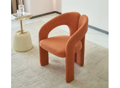 Oranje fauteuil woonkamer stoel eenzitter gestoffeerde zitmeubel lounge relax