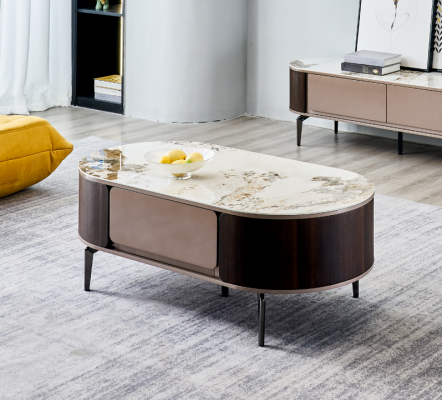 Ontwerper Bruine salontafel Woonkamer Houten meubels Bijzettafel Nieuw