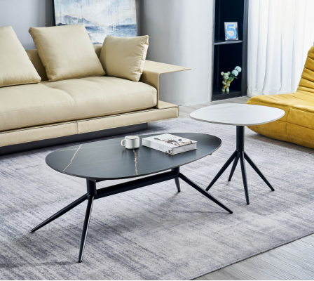 Stel van 2 salontafels bijzettafelontwerp woonkamertafel