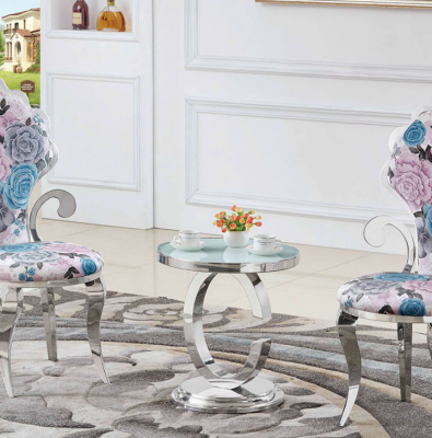 Luxe woonkamer salontafel van roestvrij staal, designmeubels bijzettafel, nieuw.