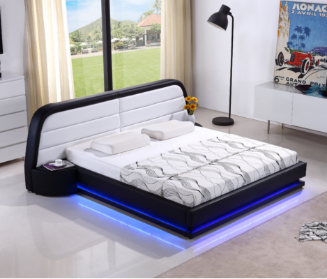Luxe slaapkamerbed gestoffeerd ontwerp Luxe tweepersoonsmoderne bedden