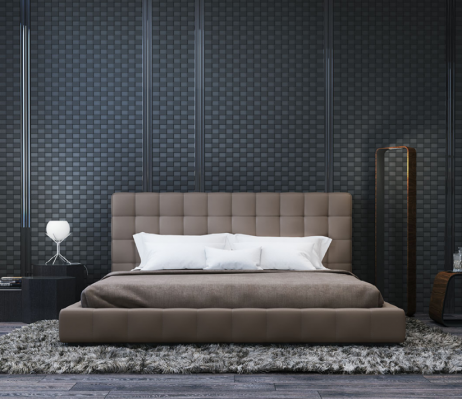 Modern frame Luxury Bedroom Bed Hotel Design Gray Double
