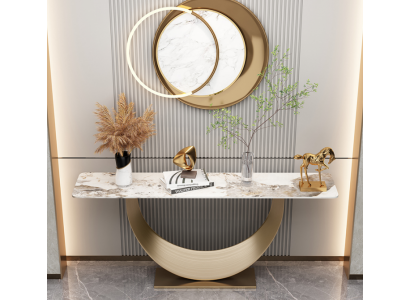 Console woonkamer bijzettafel modern ontwerp meubels hout goud nieuw