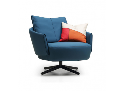 Ontwerp fauteuil textiel luxe bank 1,5-zits bank ontspan woonkamer nieuw