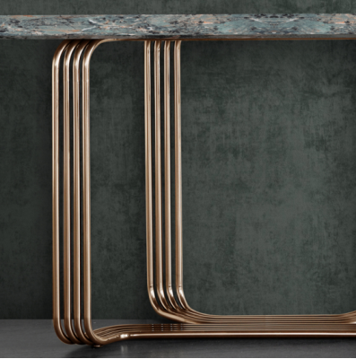 Console tafel hout tafel console luxe console tafels design roestvrij staal