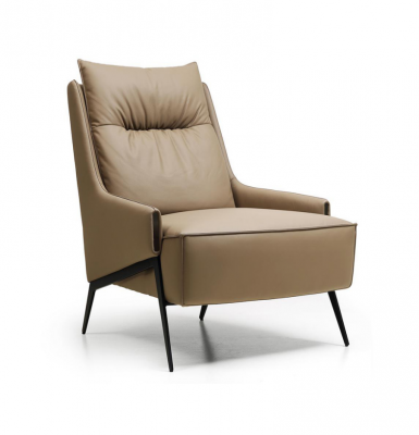 Sessel 1-zitter kunstleer lounge luxe bekleding relax meubelontwerp bank