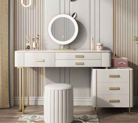 Slaapkamer kaptafel kaptafel make-uptafel spiegel laden