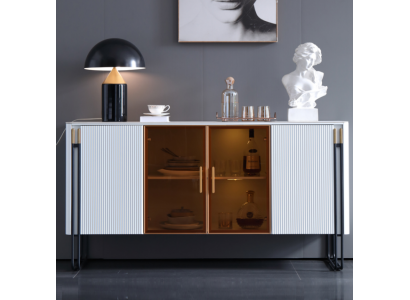 Sideboard Witte Houten Kast Moderne Stijl Woonkamer Commode Dressoir