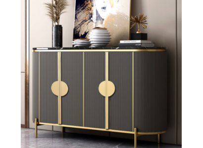 Luxe dressoir commode woonkamer ontwerper grijs meubel modern nieuw