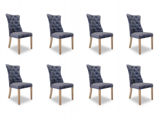 8x Stoelen Stoel Bekleding Design Chesterfield Set Fauteuil Compleet Set