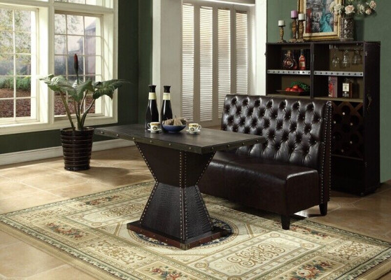 Chesterfield Bank Bank Bank Bruin Wachtkamer Woonkamer Kantoor Banken