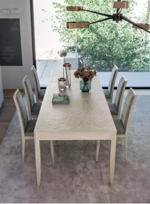 Stoelgroep set tafel 6x stoelen eetkamer design hout eetkamerset 7-delig