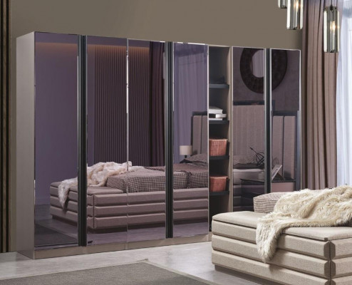 Moderne kledingkast meubels slaapkamer luxe grijs kast kasten