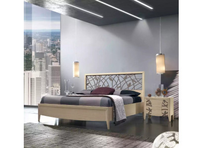 Bed 2x Nachtkastje Slaapkamer Design 3-delig Compleet Set Nieuw beige