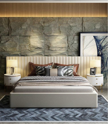 Ontwerper bed slaapkamer tweepersoonsbed bedden lederen hotel luxe bekleding 180/200cm