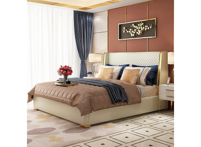 Ontwerper gestoffeerd bed bedden stof hout luxe tweepersoonsbed 180x200cm tweepersoonsbed