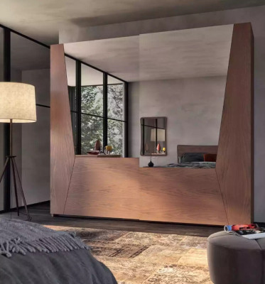 Kledingkast bruin Slaapkamer Hout Kast Luxe Modern Kledingkasten