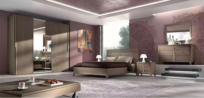 Ladenkast Spiegel Nieuw Luxe Compleet Slaapkamer Set Dressoir bruin 2-delig