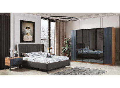 Zolder Slaapkamer Set Bed 2x Nachtkastjes Garderobe Ontwerp 4-delig.
