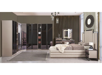 Luxe slaapkamer set 6-delig Moderne stijl Houten meubelen Bed Kaptafel set