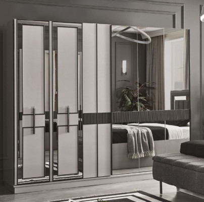 Moderne houten kledingkast kast kasten slaapkamer luxe meubels
