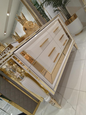 Slaapkamer Volledige houten commode met spiegel Moderne meubels 2-delig Nieuw