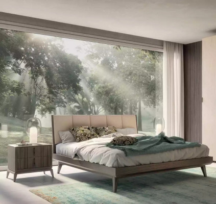 Slaapkamerset Bed 2x Nachtkastjes Design Luxe nieuw 3-delig Modern Bedden